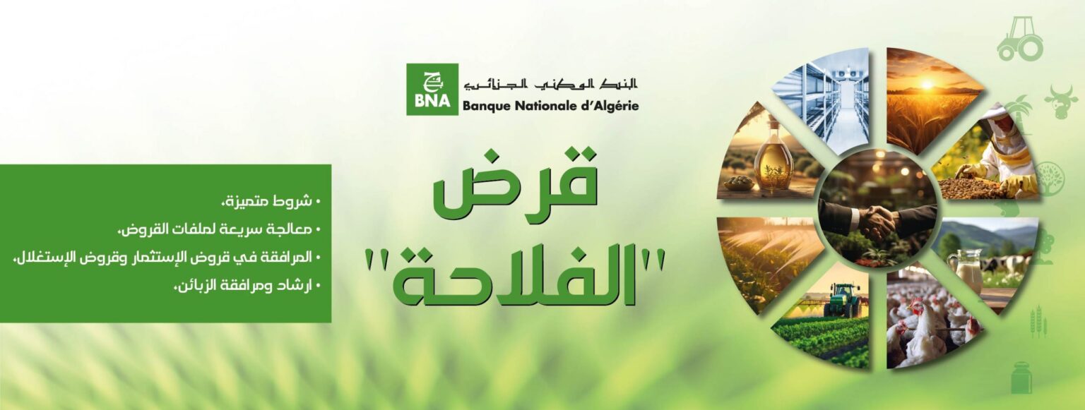 نواع القروض الفلاحية المقدمة من بنك الفلاحة والتنمية الريفية